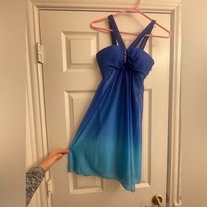 Ombré blue formal dress